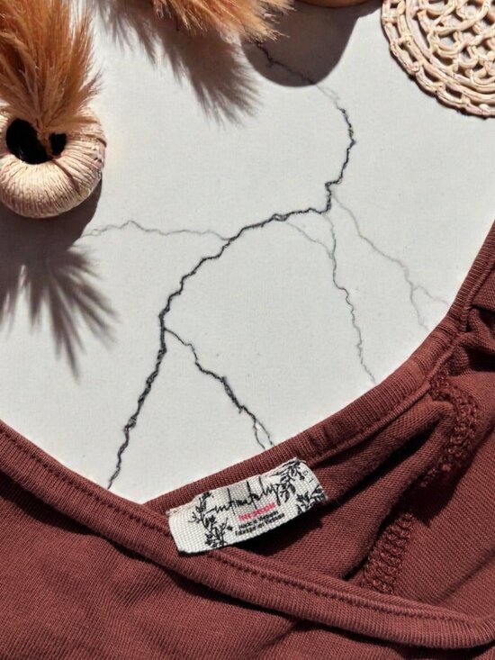 Free People Lotta Love Romper Size Large in Brown Butter Color - Picture 6 of 14